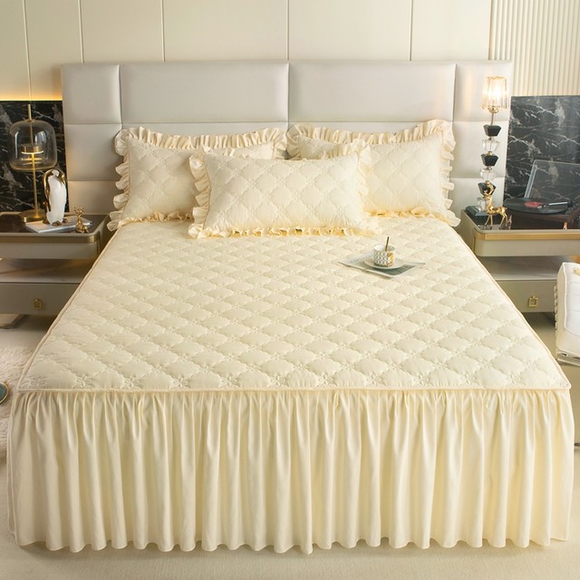 Cotton bed skirt Korean single piece lace bed cover