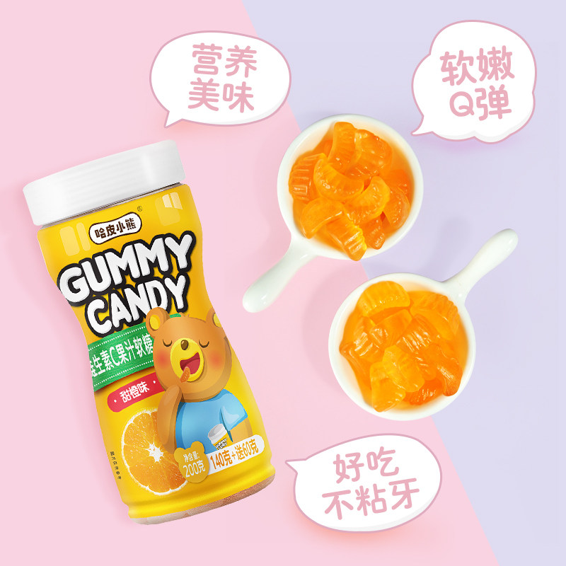 哈皮小熊果汁儿童维生素c软糖 哈皮小熊糖果