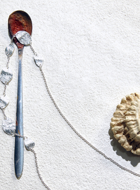 卷草纹项链925银手工