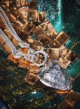 银项链Apt702925纯银拜占庭风