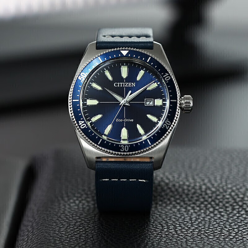 citizen正品男光动能夜光绿潮酷 西铁城海外日韩腕表