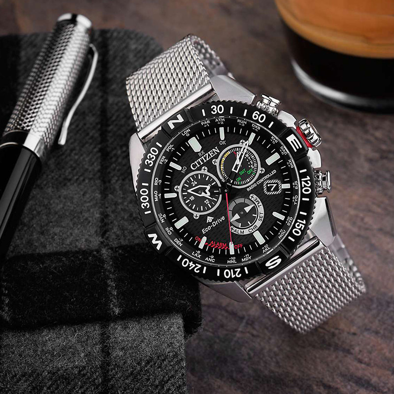 西铁城光动能蓝天使三代多局电波表多功能三眼轻奢手表CB5841 西铁城光动能蓝天使三代多局电波表多功能三眼轻奢手表CB5841