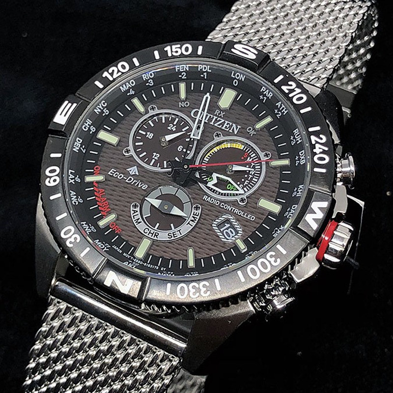 西铁城光动能蓝天使三代多局电波表多功能三眼轻奢手表CB5841 西铁城光动能蓝天使三代多局电波表多功能三眼轻奢手表CB5841