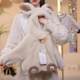 Girls' fur coat and plush sweater winter wear