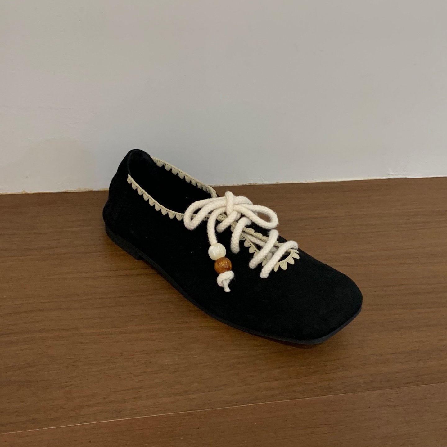 韩系复古绑带方头平底单鞋女鞋子2025新款小众绒面深口豆豆乐福鞋,淘宝优惠券,粉丝福利购,淘宝优惠卷