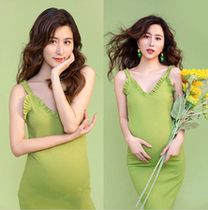 New Korean version of pregnant woman themed clothing for pregnant women Writing True Clothing Photo Photography Fashion Art Photo Clothes