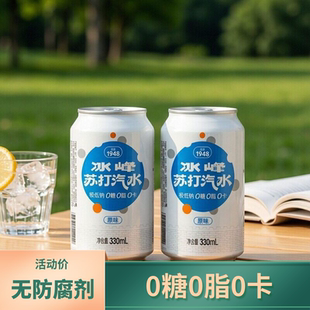 冰峰苏打气泡水0糖0脂0卡330ml*16罐礼盒装