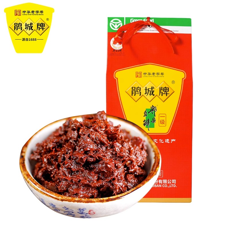 鹃城牌细豆瓣400g*2免剁一级1年精酿郫县豆瓣酱蚕豆酱中华老字号-图0