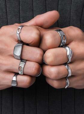 JPOP原创设计925银戒指女小众设计感高级轻奢食指戒