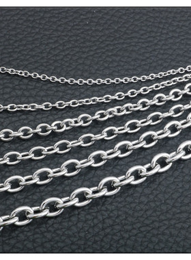 环环相扣钛钢吊坠十字链