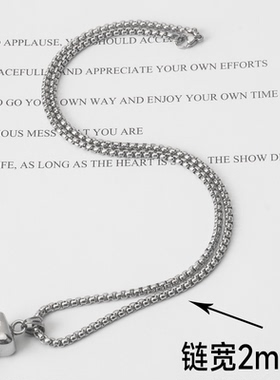 不锈钢个性百搭智齿牙齿吊坠挂坠钛钢男女情侣长款毛衣项链