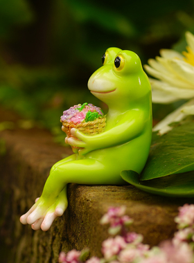 可爱青蛙桌面装饰摆件
