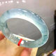 Jade bracelet floating flowers clear water green glass noble concubine