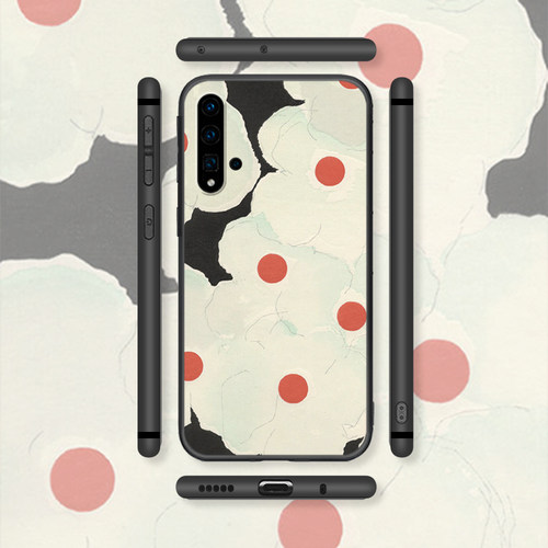 适用于荣耀v30pro手机壳v20/v40红色波点50se/30s/20磨砂软防摔9/60 - 图2