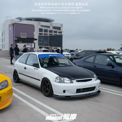湾岸车贴SPOON前风挡玻璃反光贴纸新飞度GK5GE8十代思域FD2改装贴 - 图1