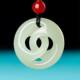 Natural Hotan jade Afghanistan fortune-turning pendant jade blue and white turning things around pendant for men and women jade pendant