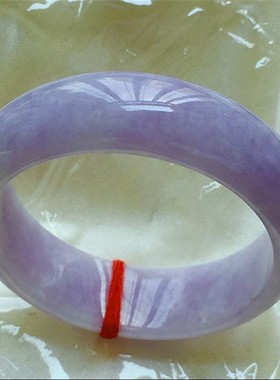 缅甸翡翠色玉手镯冰种紫色阳绿飘花春彩女款玉圆镯子时尚百搭处理