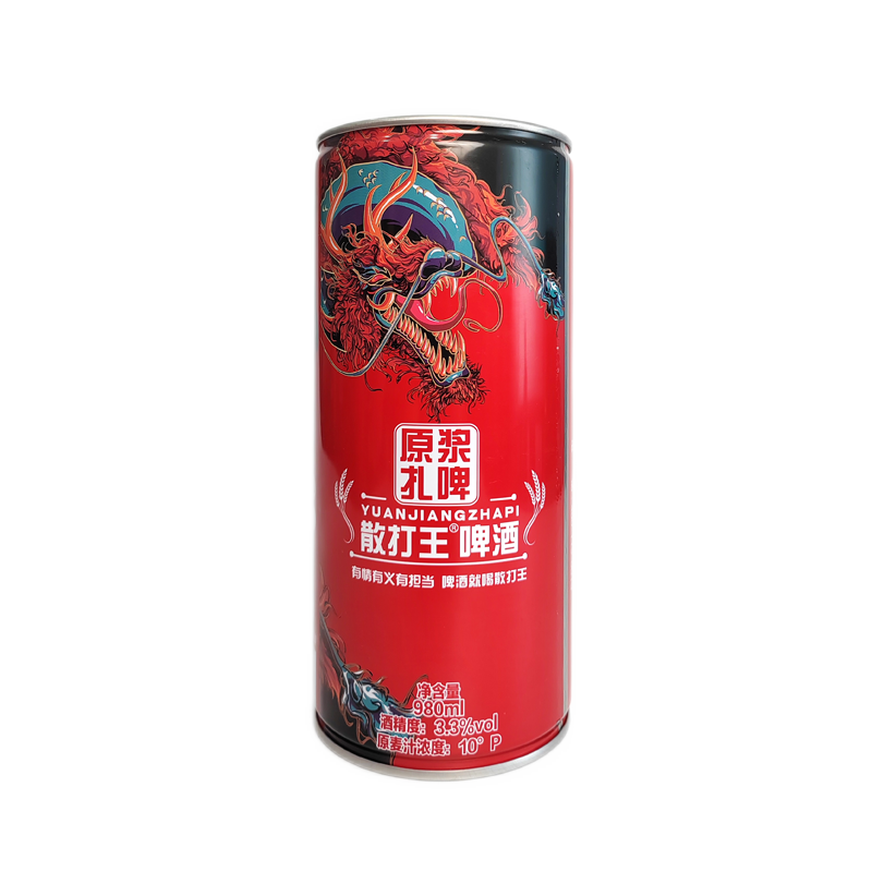 散打王精酿啤酒全麦芽10°p麦芽啤酒花比利时原种酵母980ml/罐装 - 图1