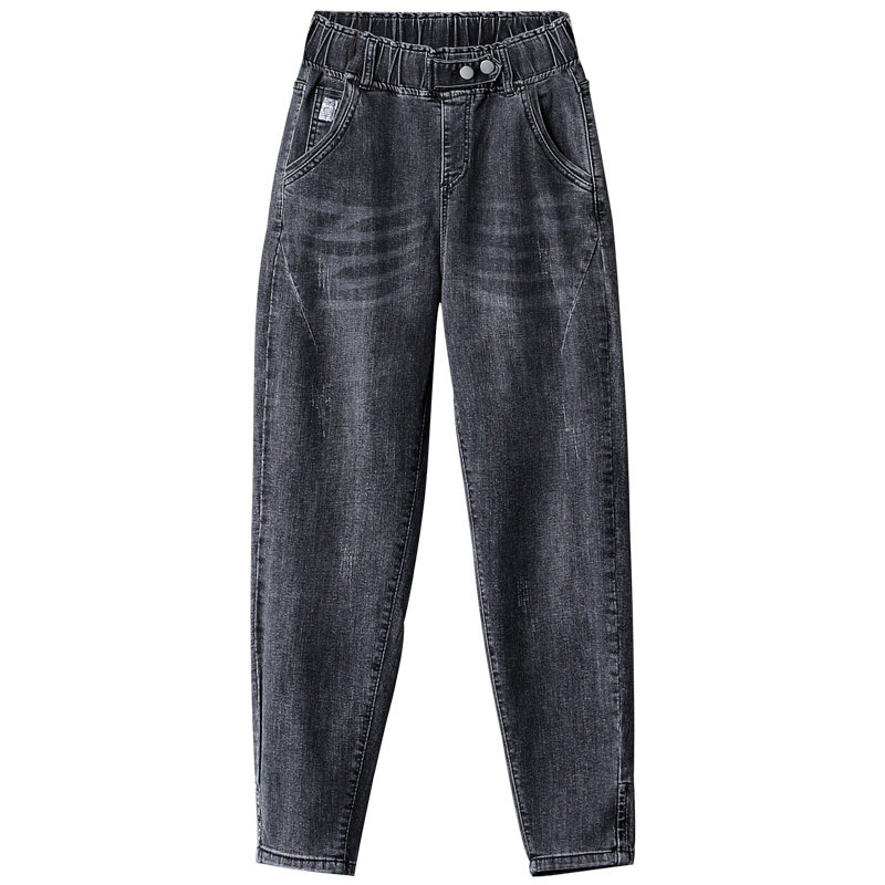 松紧腰宽松休闲直筒2020新款牛仔裤 法兰曼牛仔裤