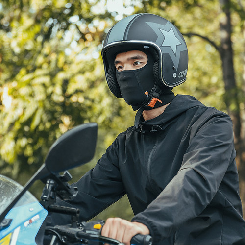 西骑者摩托车骑行夏季冰丝防晒头套加绒保暖面罩自行车防风围脖 - 图2