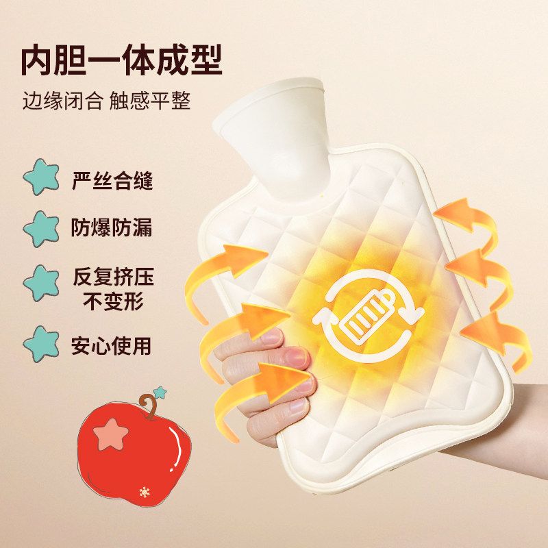 OCE新年苹果圆球热水袋注水灌水可拆卸毛绒暖手过冬神器新年礼物,淘宝优惠券,粉丝福利购,淘宝优惠卷