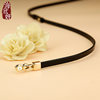Women's leather thin belt, versatile