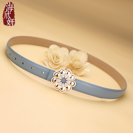 腰带女真皮小众设计时尚高级感细宽皮带装饰配连衣裙牛仔裤带百搭