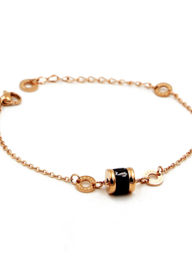 百搭玫瑰金白冰晶石小