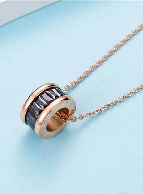 冰晶石单排小蛮腰项链女轻奢小众高级感设计颈链夏钛钢不掉色锁骨