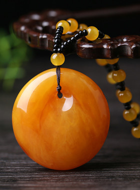 蜜蜡长款琥珀水滴配饰品毛衣链