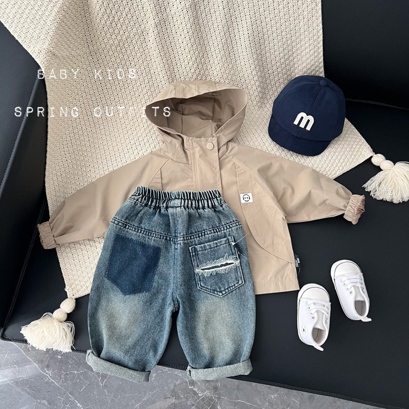 春装男女宝宝宽松洋气裤子婴幼儿童百搭软牛仔裤外出水洗萝卜长裤,淘宝优惠券,粉丝福利购,淘宝优惠卷