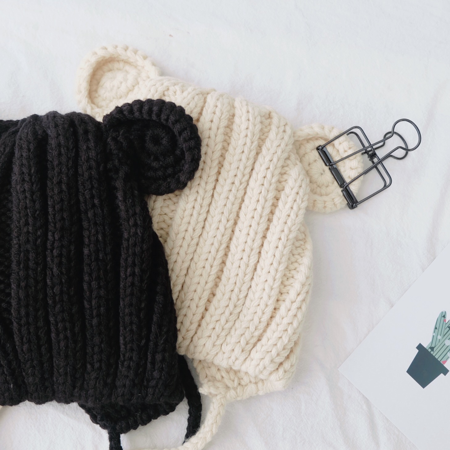 2023新款婴儿帽子秋冬0-3岁小熊耳朵护耳帽宝宝帽子婴幼儿帽子INS - 图0