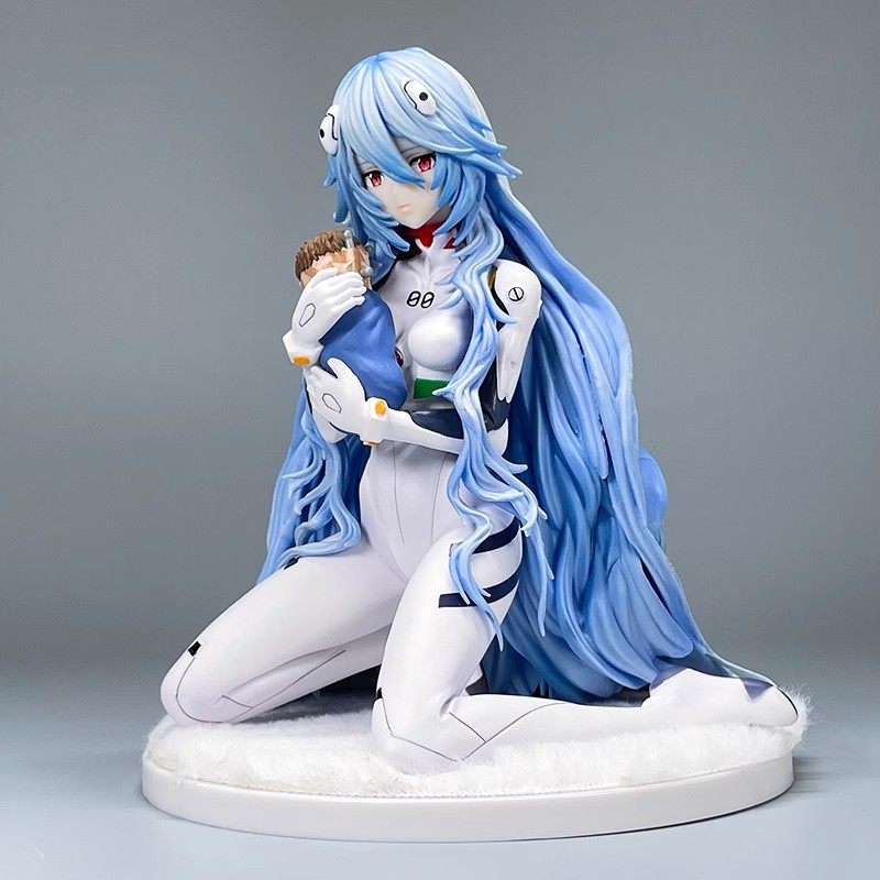 福音战士 EVA新剧场版长发跪姿绫波丽手办坐姿美少女动漫模型摆件 - 图3