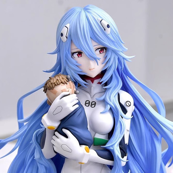 福音战士 EVA新剧场版长发跪姿绫波丽手办坐姿美少女动漫模型摆件 - 图2