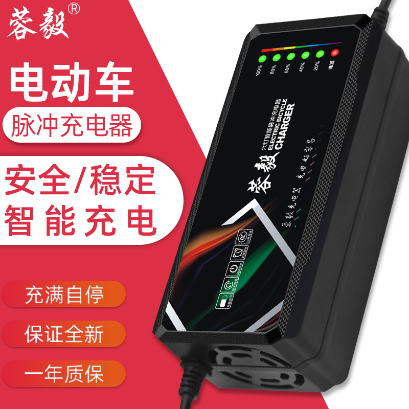 原装电动车充电器48V12AH20AH60V72伏爱玛雅迪台铃电车石墨烯通用-图0