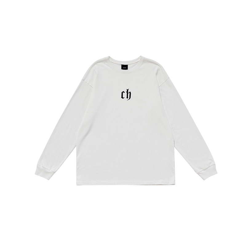 chinism ch秋季纯色长袖男潮牌t恤 chinismT恤