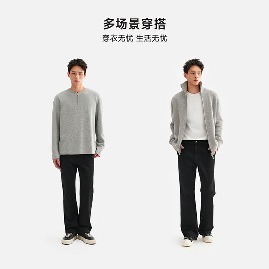 CHINISM red black bootcut jeans