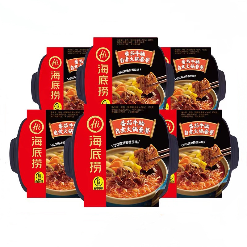海底捞加热火锅435g*3盒装整箱麻辣嫩牛懒人即食自煮速食火锅夜宵 - 图1