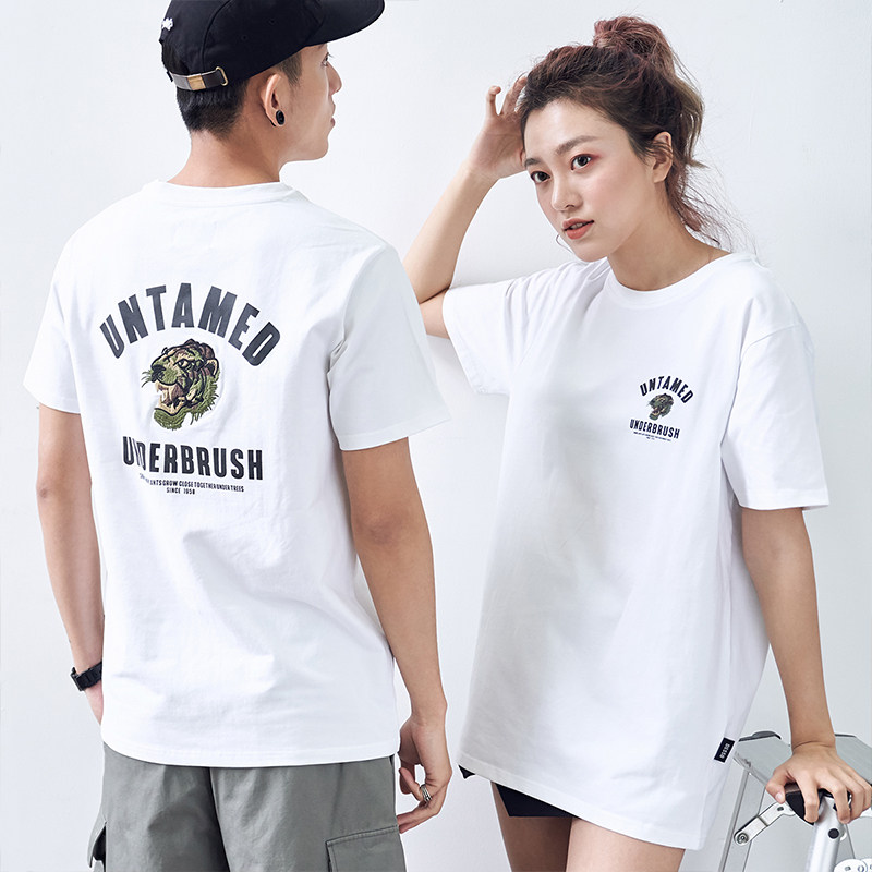 唐狮联名夏季短袖港风ins刺绣t恤 dessoT恤