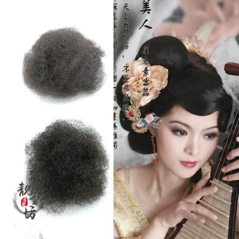 古装影楼假发纯发丝原材料发球填充物发包发料DIY曲曲发棉垫发球,淘宝优惠券,粉丝福利购,淘宝优惠卷