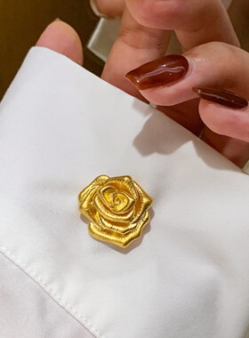 复古玫瑰花精致胸针高级感花朵别针大衣西服领口点缀饰品节日礼物