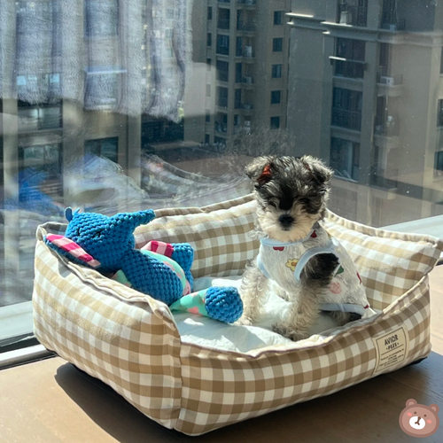 狗窝小型犬全可拆洗夏天凉席四季通用宠物小狗垫子小型犬狗床猫窝 - 图1