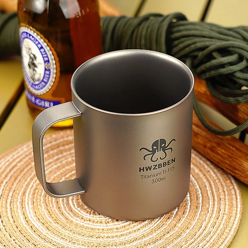 Двухэтажная портативная посуда для кемпинга, сверхлегкая чайная чашка со стаканом