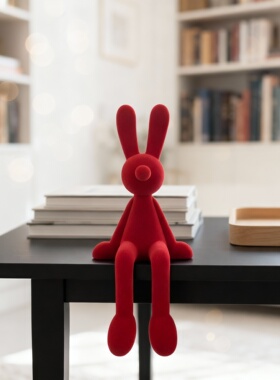 简约现代树脂兔子桌面摆件送礼