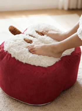 卡通毛绒动物坐垫儿童房保暖