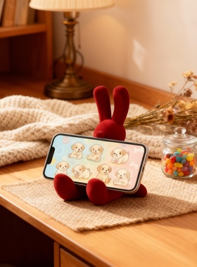 卡通动物树脂手机支架桌面摆件