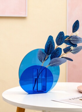 轻奢亚克力花瓶植物摆件客厅