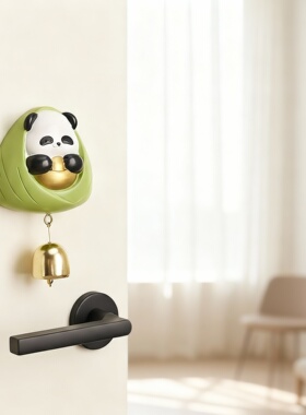 新中式熊猫树脂玄关钥匙包包挂件