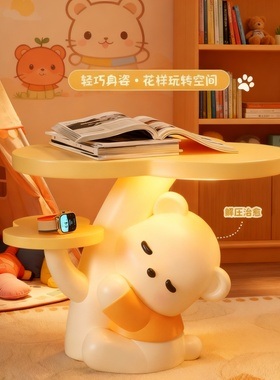 卡通小熊树脂小夜灯儿童房摆件