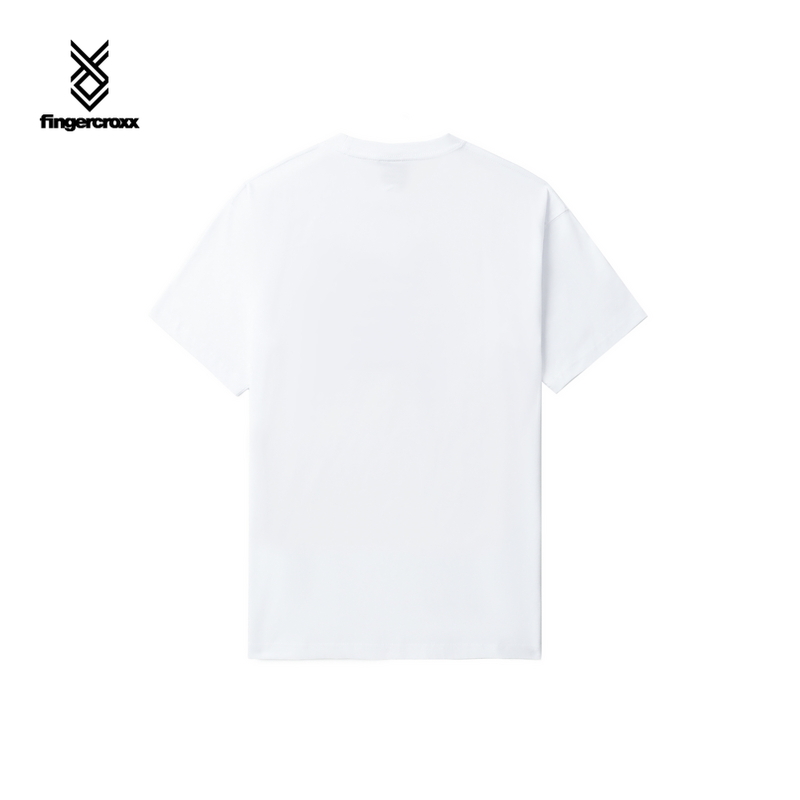 fingercroxx男装夏季新品简约纯色字母印花圆领短袖T恤00526XM - 图3
